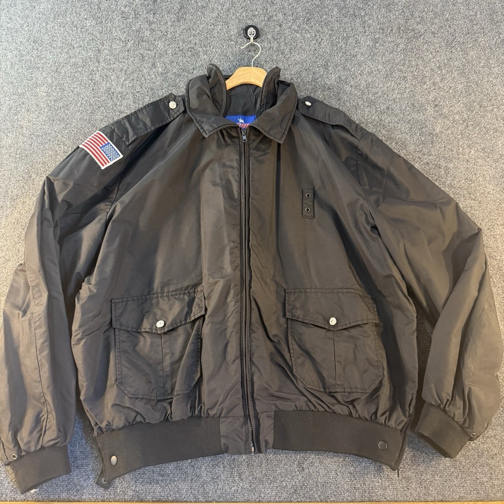 Spiewak Jacket Mens XL Black Tactical Utility Zip Front Shell Missing Liner